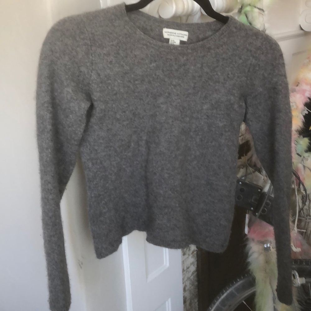 heather grey cashmere sweater